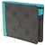 Cartera bi-fold Louis Vuitton Castaño Azul Monograma - vista 2