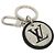 Louis Vuitton Keychain LV Circle Cut Calf Black Silvery