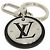 Louis Vuitton Keychain LV Circle Cut Calf Black Silvery - view 2