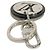 Louis Vuitton Keychain LV Circle Cut Calf Black Silvery - view 3