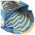 Jimmy Choo gestreifter Strandbeutel mit Logo Pink Blau Beige - Ansicht 10