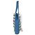 Jimmy Choo gestreifter Strandbeutel mit Logo Pink Blau Beige - Ansicht 3