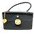 Versace Vintage Vanity Bag mit Sunburst-Logo Schwarz