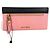 Miu Miu Madras Logo Bicolor Flap Long Wallet Schwarz Pink - Ansicht 2