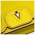 Borsa a tracolla con patta Valentino Yellow Logo Giallo - vista 8