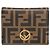 Portafoglio bi-fold Fendi Zucca nero e marrone