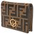 Portafoglio bi-fold Fendi Zucca nero e marrone - vista 2