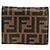 Portafoglio bi-fold Fendi Zucca nero e marrone - vista 3