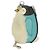 Monedero Prada Saffiano con cadena y pingüino Azul