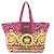 Bolso Tote/Hombro Versace Logo Print Rosa Amarillo