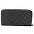 Portafoglio lungo Gucci GG Supreme Marrone Nero - vista 3