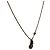 Collana Swarovski con Pendente a Piuma Placcata Oro Nero D'oro