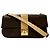 Gancini Borsa a tracolla in pelle marrone Salvatore Ferragamo