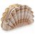Judith Leiber Clutch a Conchiglia con Cristalli Argento D'oro Silver hardware Gold hardware - vista 2