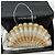 Judith Leiber Clutch a Conchiglia con Cristalli Argento D'oro Silver hardware Gold hardware - vista 4