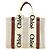 Borsa Chloé Small Tote Woody Marrone Beige