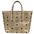 MCM Schultertasche aus goldfarbenem Leder Golden - Ansicht 3
