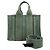 Borsa Tote Piccola Chloé Woody Shoulder Verde Cachi