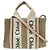 Bolsa de lona Chloé bege rosa