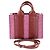 Bolsa de Ombro Chloé Woody Small em Feltro e Couro Vermelho - vista 12