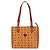 Saco Tote MCM Visetos Logogram Marrom