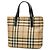 Borsa Burberry Nova Check Nero Beige - vista 2