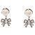 Miu Miu Miu Ribbon Stecker-Ohrringe Silber