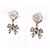 Miu Miu Miu Ribbon Stecker-Ohrringe Silber - Ansicht 2