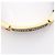 Bracciale in pelle e charm placcato oro Miu Miu Nero D'oro - vista 7
