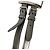 Ralph Lauren RL67 Stirrup Ledergürtel mit Doppelstift-Schnalle Silber - Ansicht 6