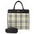 Borsa Tote 2 vie Burberry Check Marrone Beige