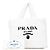 Saco Tote Prada Spugna Branco - vista 7