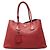 Prada Triangle Logo Plate Tote Bag Rot