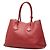 Prada Triangle Logo Plate Tote Bag Rot - Ansicht 2