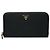 Portafoglio lungo con chiusura zip rotonda Prada 1M0506 Nero