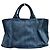 Bolso Tote Prada Canapa de Denim Azul - vista 2