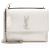 Autre Marque Borsa a tracolla media Sunset in pelle effetto coccodrillo con monogramma Saint Laurent Bianco
