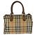 Borsa Mini Boston Burberry Vintage Check Marrone Beige - vista 2