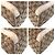 Borsa tote Gucci Trophy marrone beige in tela - vista 3