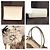 Borsa tote Gucci Trophy marrone beige in tela - vista 4