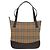 Burberry Nova Check Logo Lederhandtasche Braun - Ansicht 2