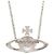 Collana Vivienne Westwood Orb Metal Rhinestone Silver Argento - vista 3