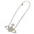 Collana Vivienne Westwood Orb Metal Rhinestone Silver Argento - vista 4