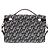 Borsa Christian Louboutin Rubiclic in nylon Marrone Bianco Rosso - vista 3