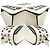 Borsa Pixie con manico superiore e borchie a stella Jimmy Choo Bianco - vista 8