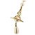 Collana Vivienne Westwood Gold Orb Broken Pearl D'oro - vista 3