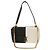 BURBERRY Laura Small Bicolor gesteppte Schultertasche mit Kette Schwarz Weiß