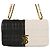 BURBERRY Laura Small Bicolor gesteppte Schultertasche mit Kette Schwarz Weiß - Ansicht 3