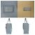 Borsa Tote Tod's in pelle grana blu-grigio Marrone - vista 8