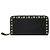 Cartera larga con cremallera redonda Valentino Rockstud Negro